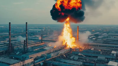 Massive Industrial Explosion At A Large Manufacturing Facility