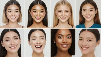 Diverse Women Smiling In A Grid Portrait Montage
