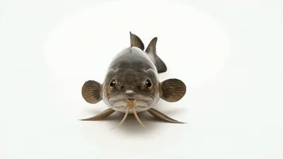 Burbot Fish Rotating Against A Clean White Background