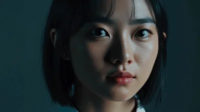 Portrait Of A Young Asian Woman Looking At Camera