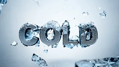 3D Ice Text Cold Shattering And Reforming Animation