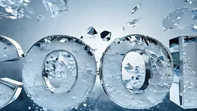 3D Text Animation Of The Word Cool Shattering Into Pieces