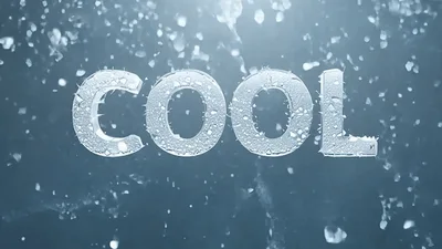 Ice Shattering Effect Revealing The Word Cool
