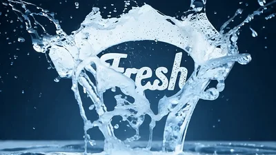 Water Splash Forming A Fresh Logo Animation