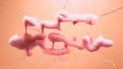 Pink Glittery Happy Birthday Text Forming In Liquid