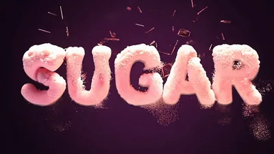3D Animated Sugar Text Melting Into Liquid