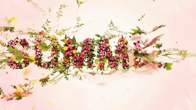 Floral Summer Text Animation On Pink Background