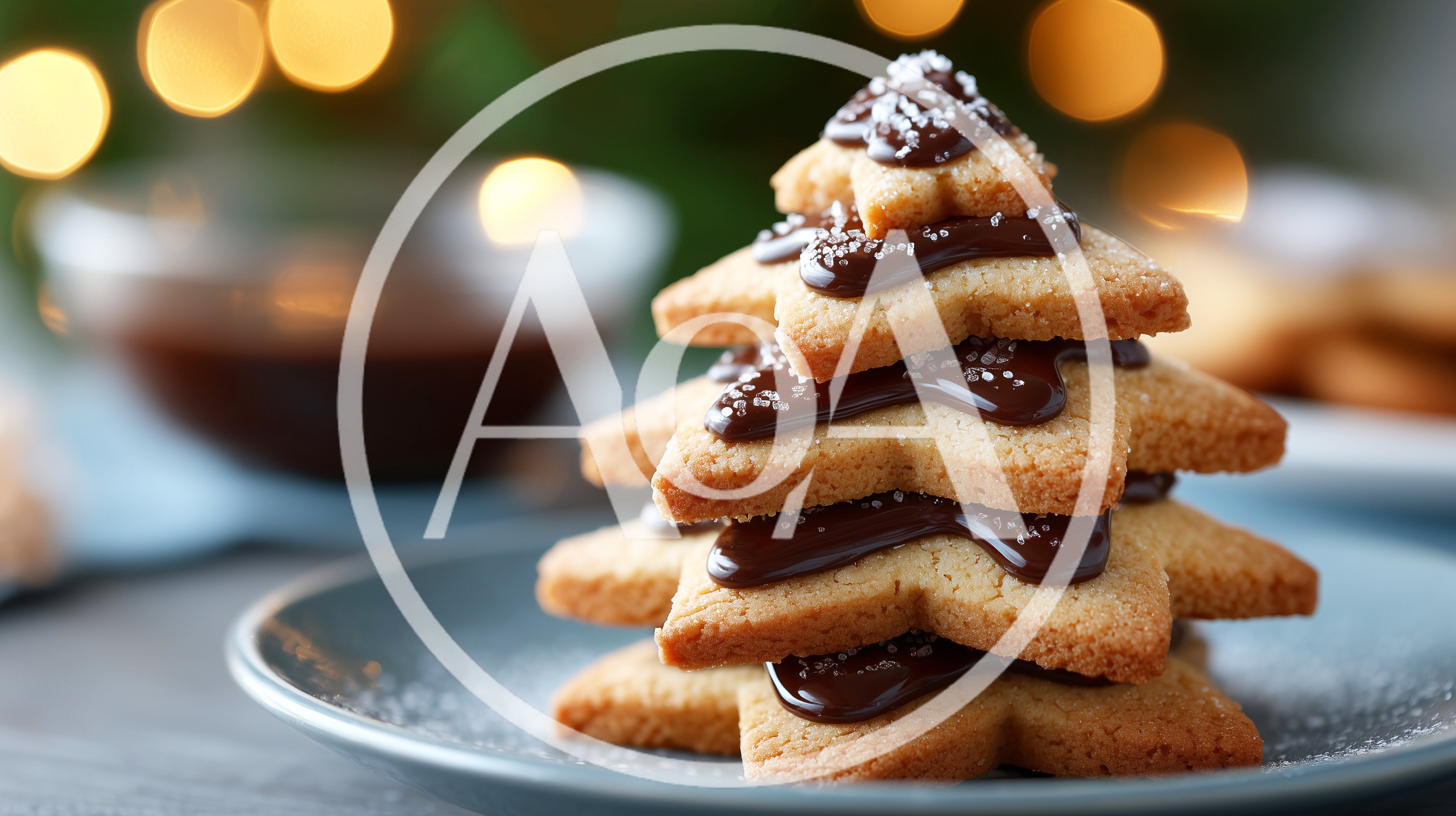 Christmas Tree Stack Of Star Shaped Cookies