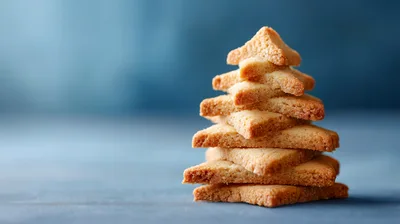Stack Of Star Shaped Shortbread Cookies