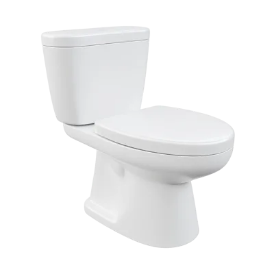Modern White Ceramic Toilet Bowl Isolated On Black Background