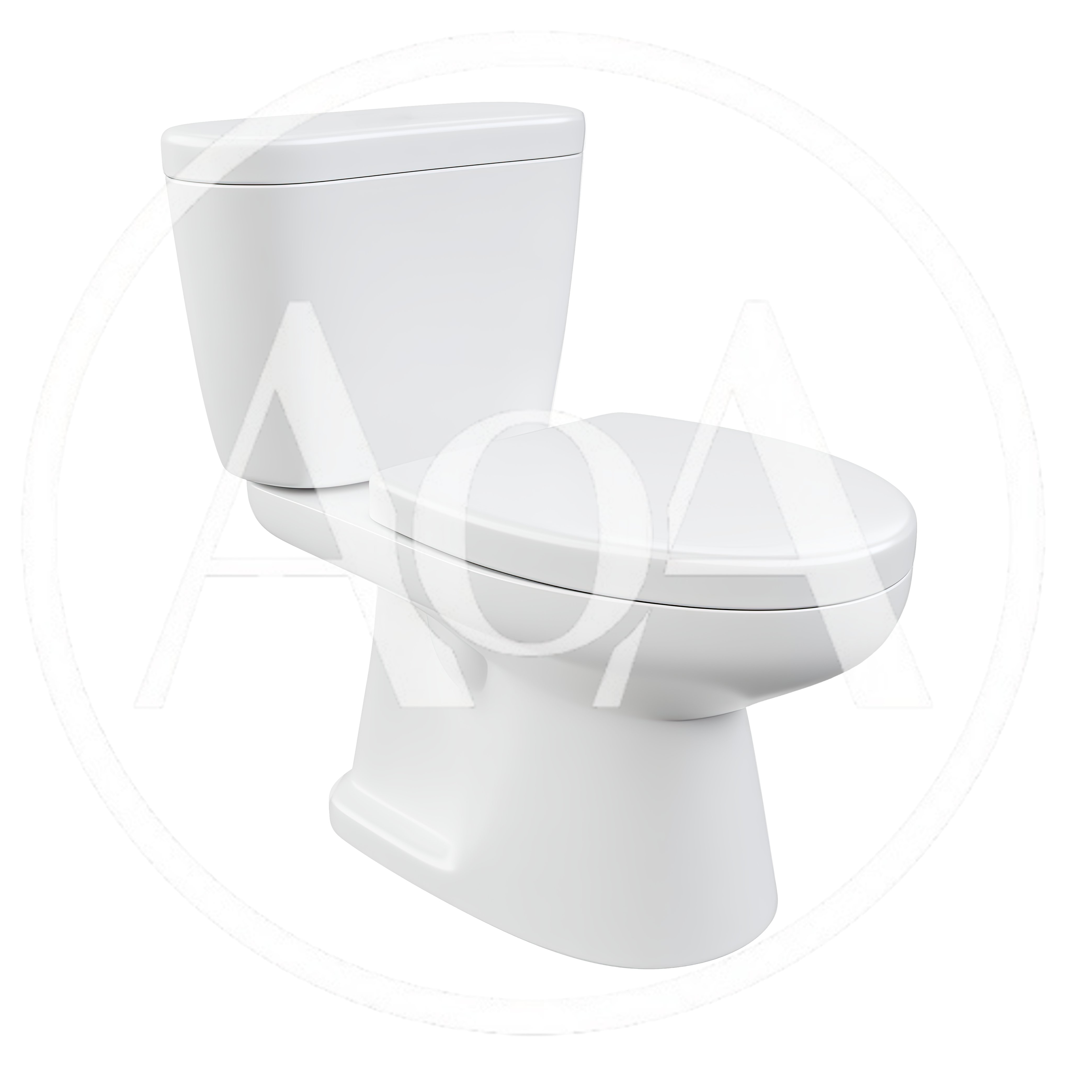 Modern White Ceramic Toilet Bowl Isolated On Black Background