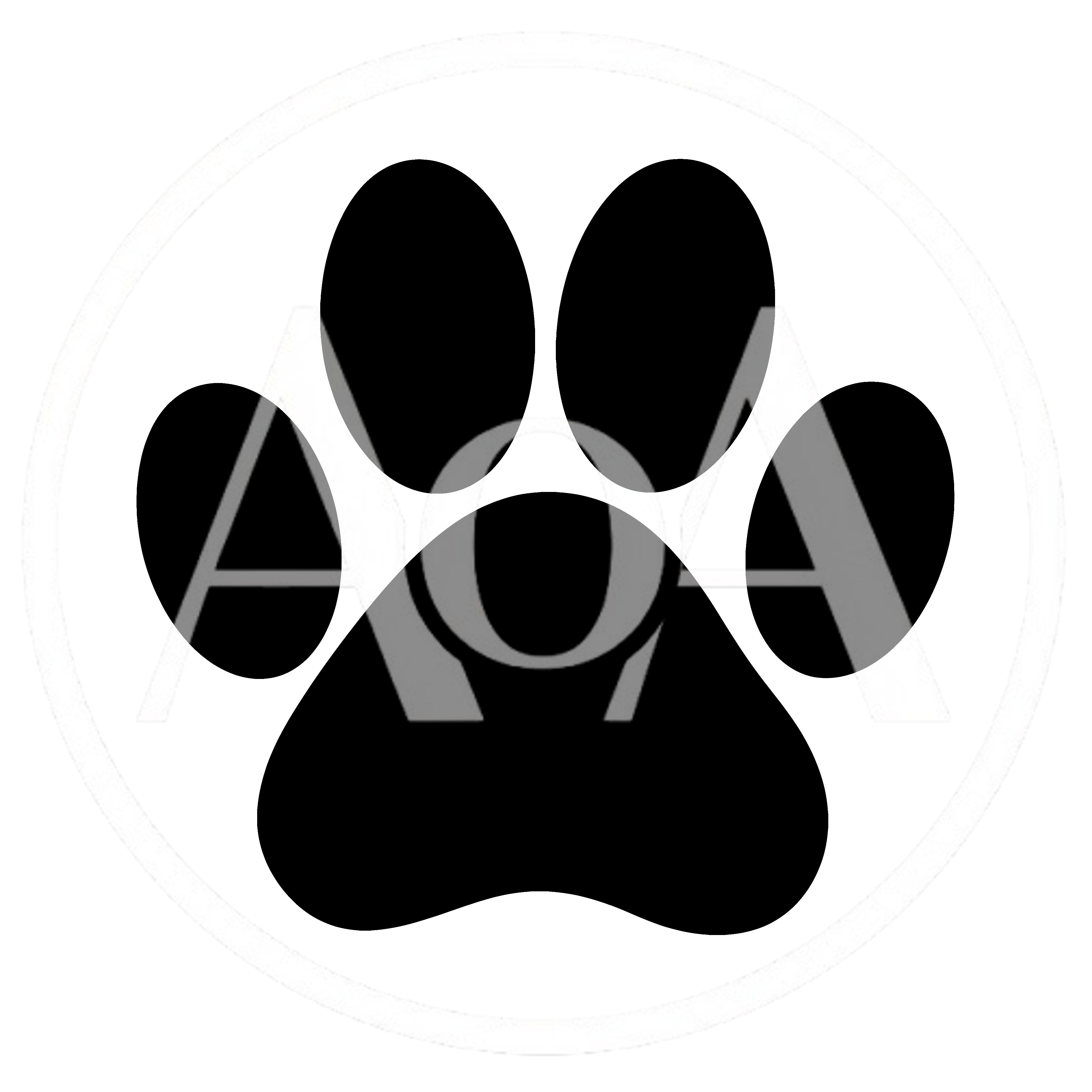 Black Paw Print Icon On White Background