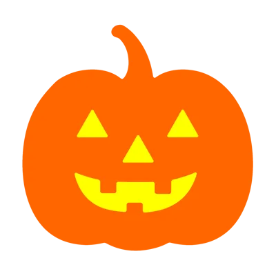 Flat Vector Illustration Of A Halloween Jack O Lantern
