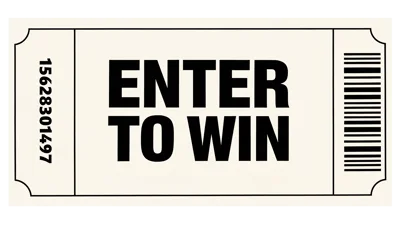 Vintage Style Raffle Ticket With Enter To Win Text
