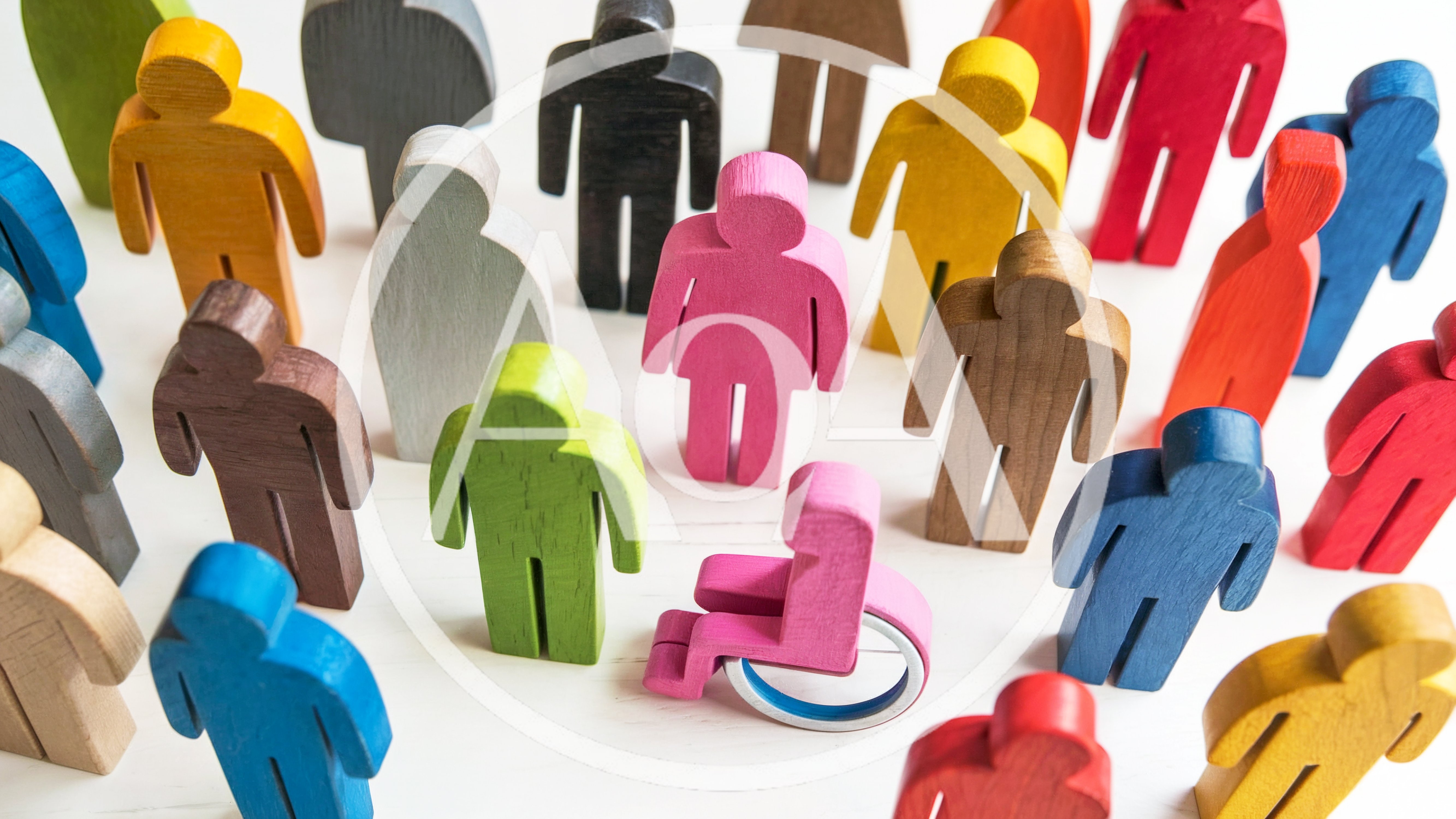 Wooden Figurines Representing Diversity and Inclusion