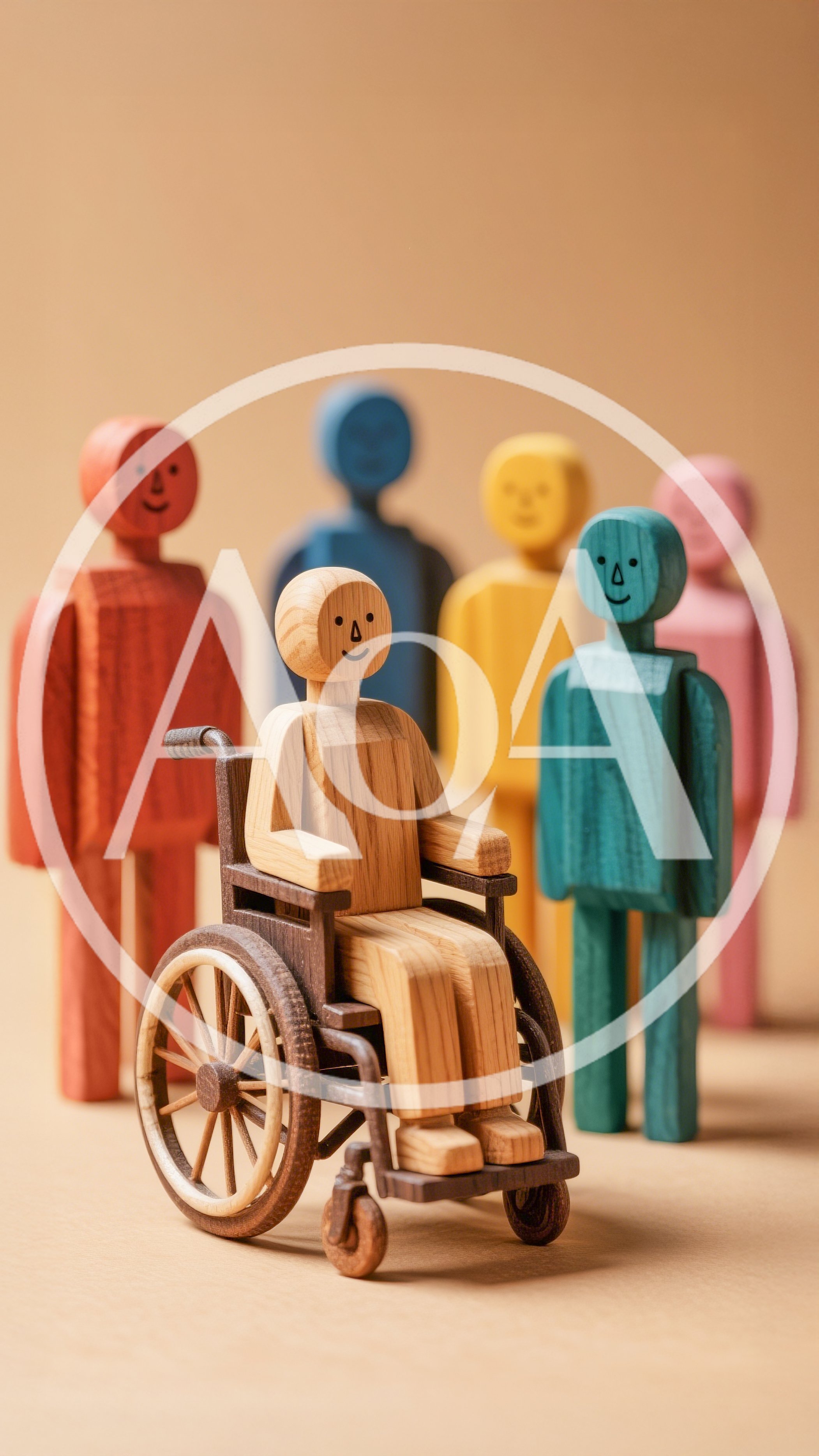 Wooden Figurines Representing Diversity And Inclusion