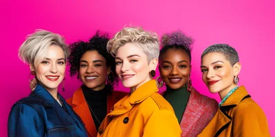 Diverse Group Of Stylish Women Posing Together