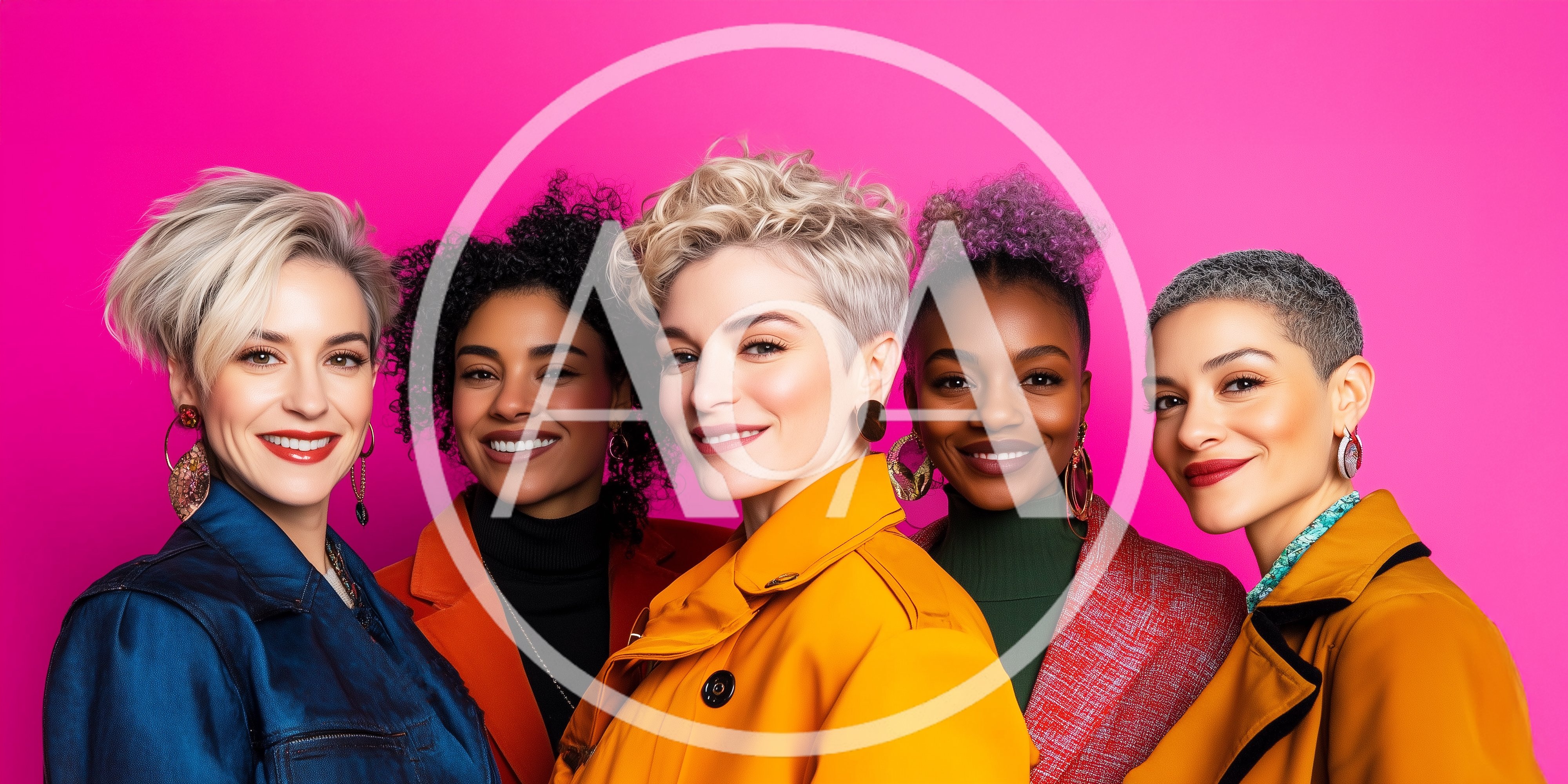 Diverse Group Of Stylish Women Posing Together