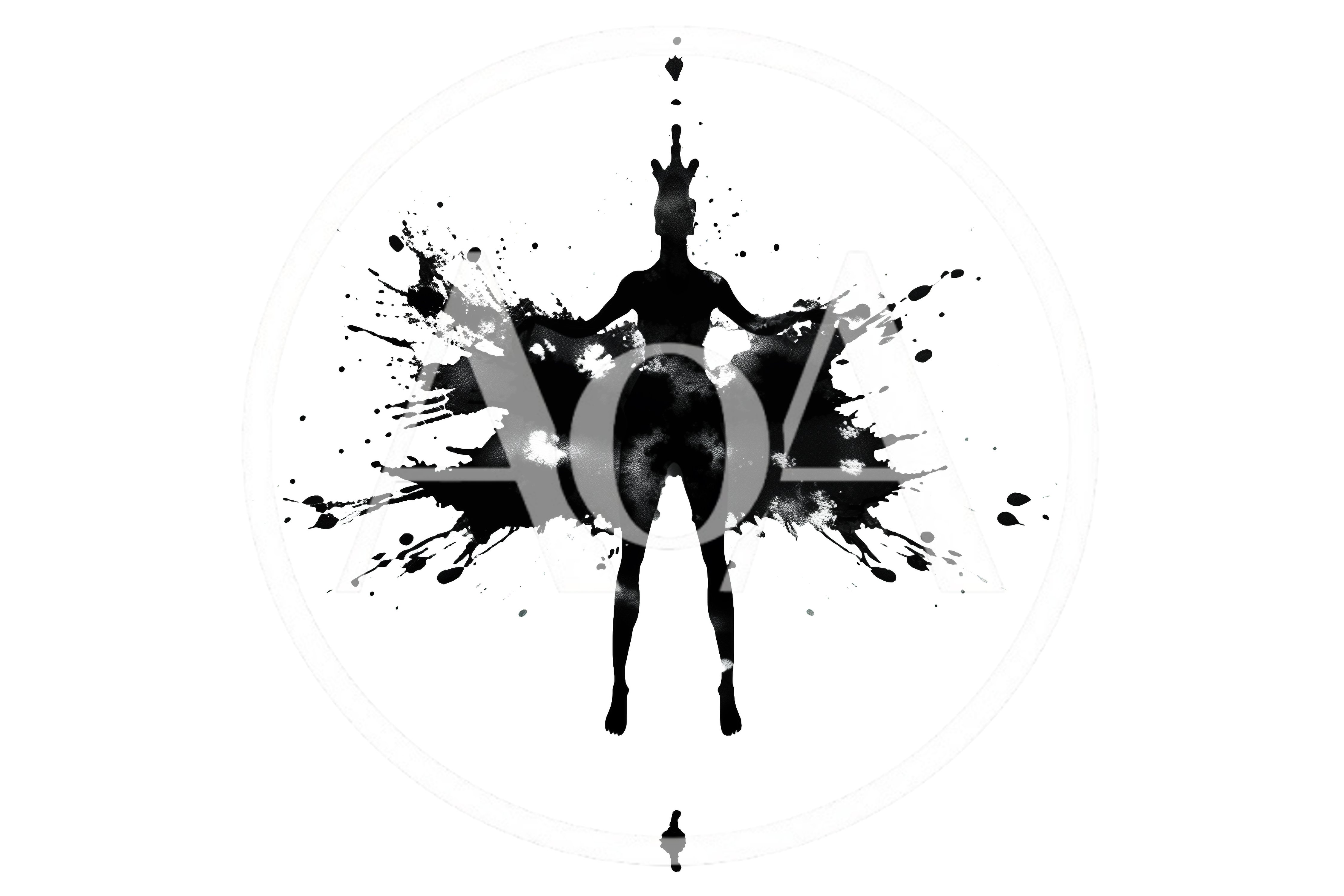 Abstract Ink Splatter Silhouette Of A Crowned Queen