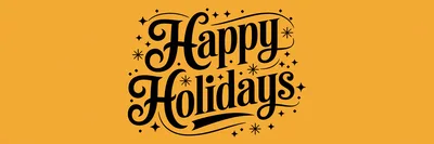 Happy Holidays Calligraphic Text Design