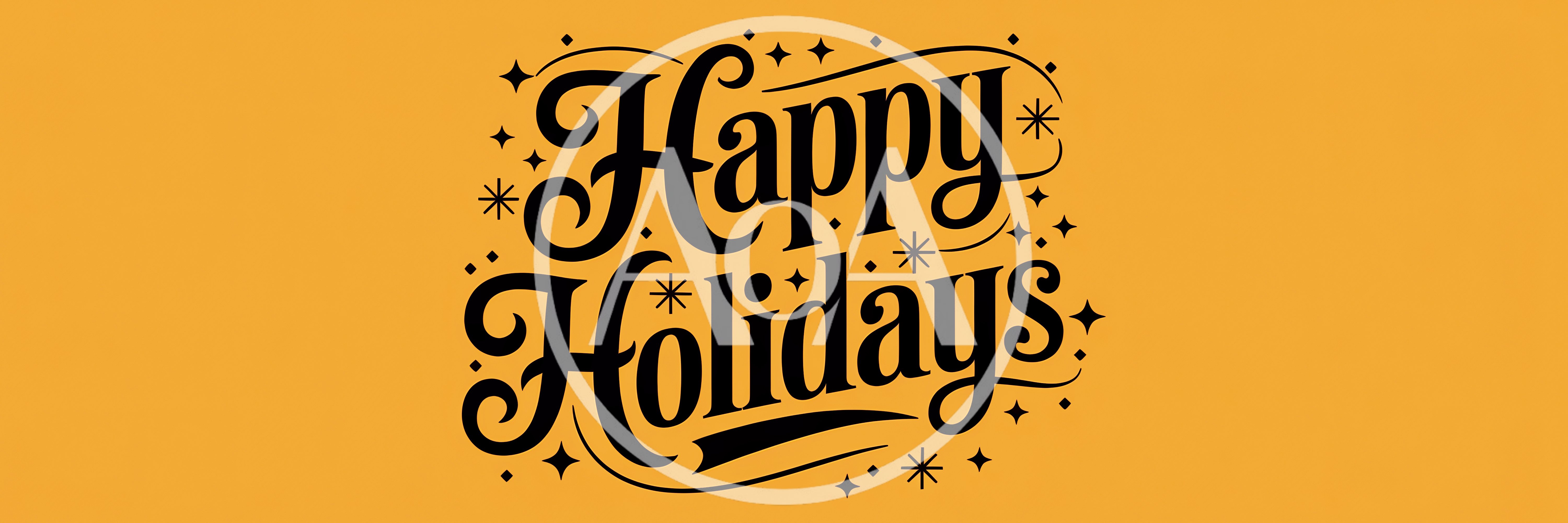 Happy Holidays Calligraphic Text Design