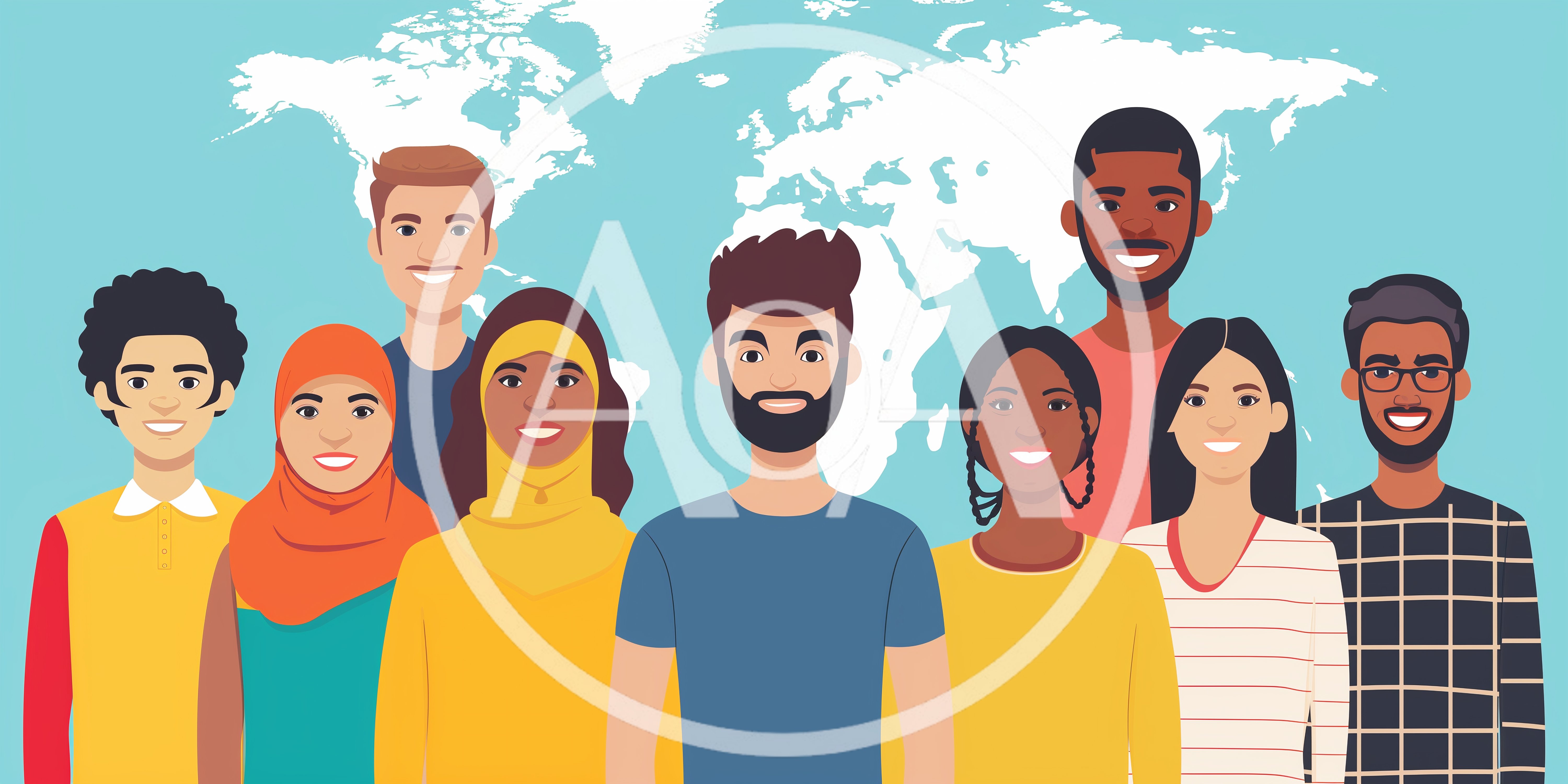 Diverse Group Of People Standing Together