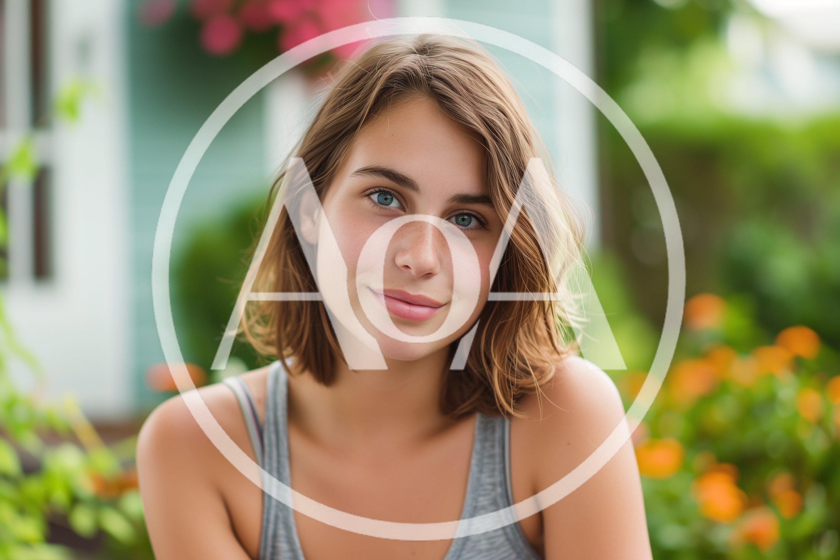 Portrait Of A Young Woman With Natural Makeup