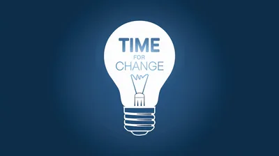 Time For Change Concept With Glowing Light Bulb