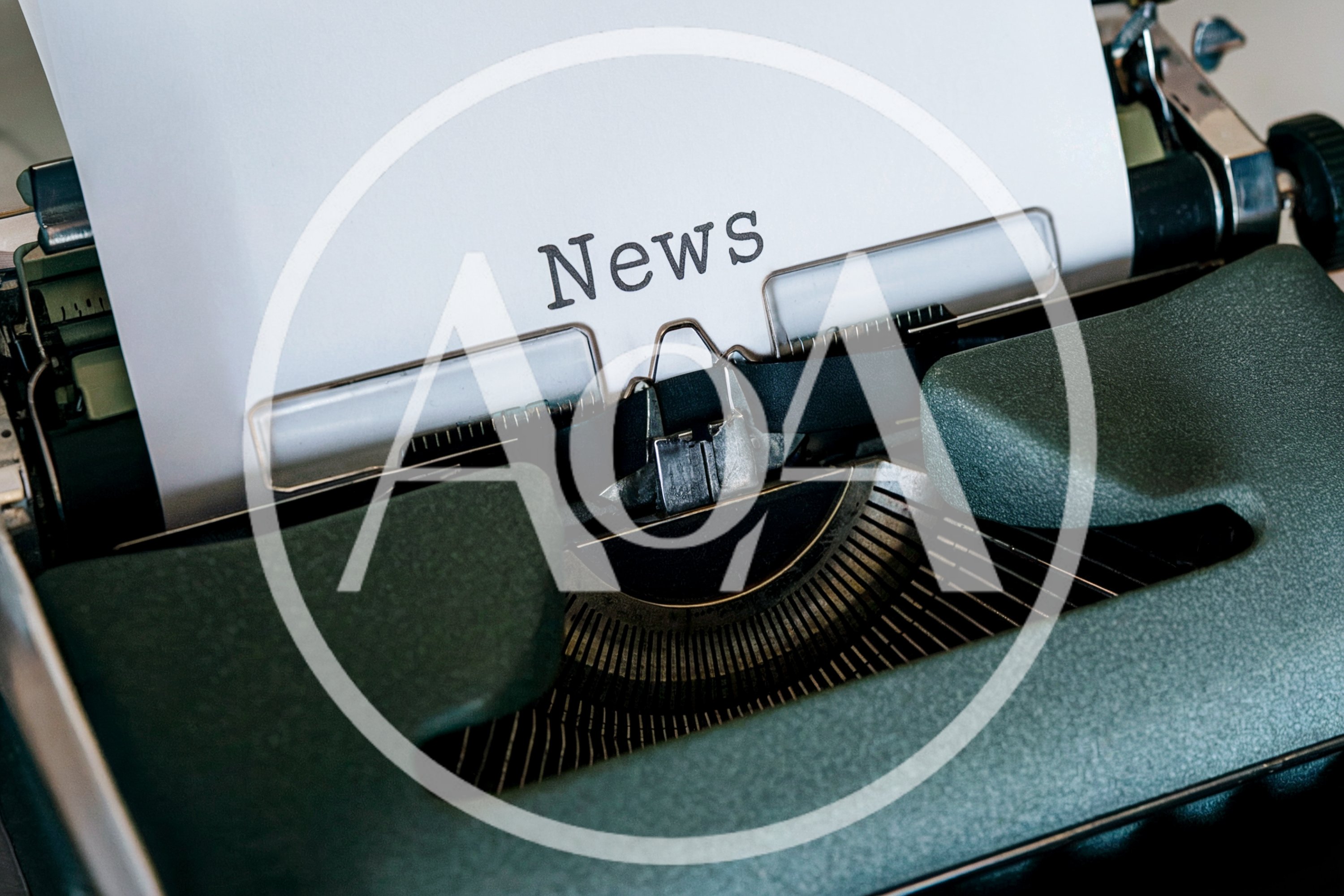 Vintage Typewriter Typing The Word News On Paper