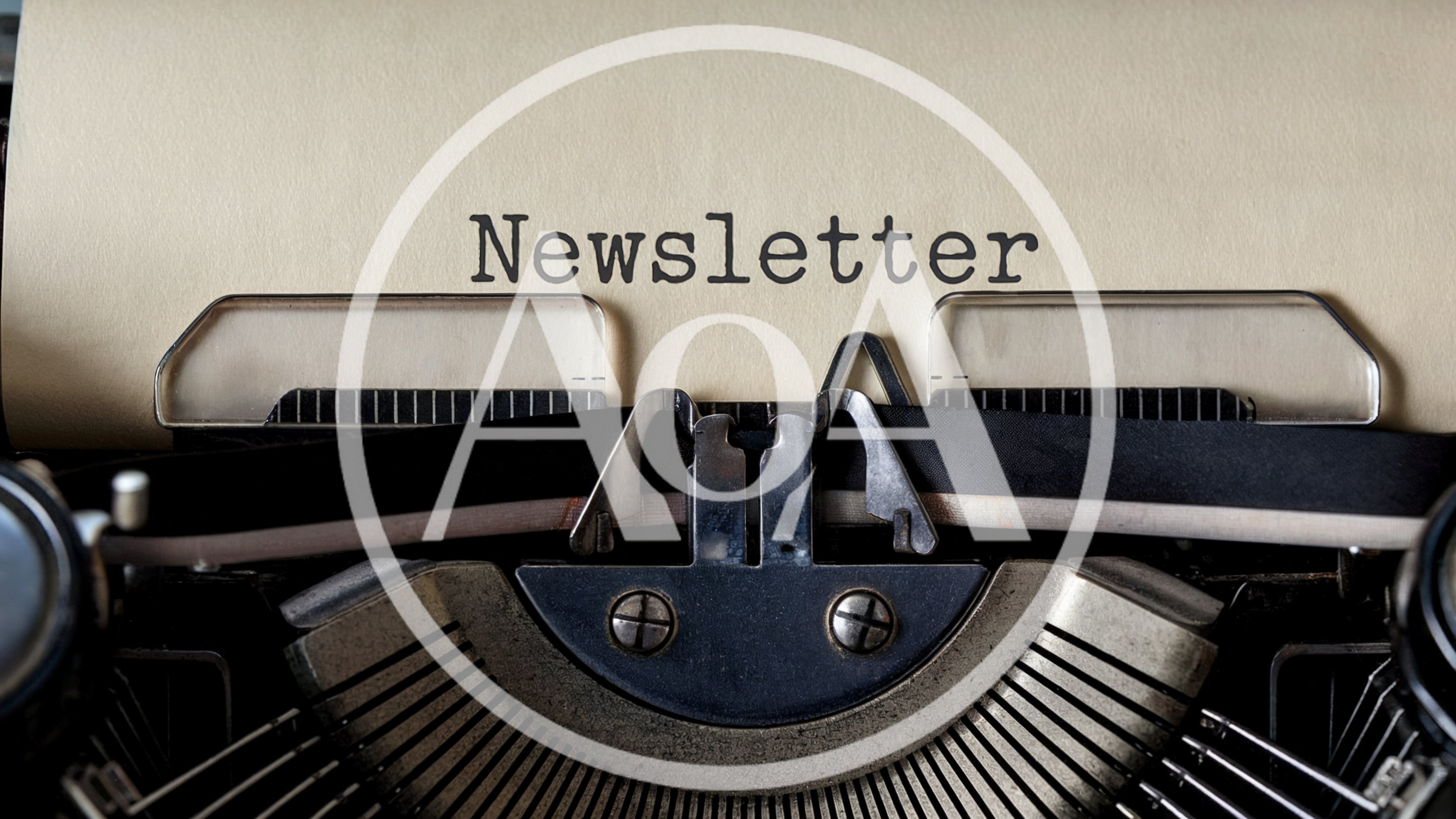Newsletter Typed On A Vintage Manual Typewriter