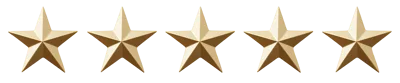 Five Golden Stars Rating Symbol