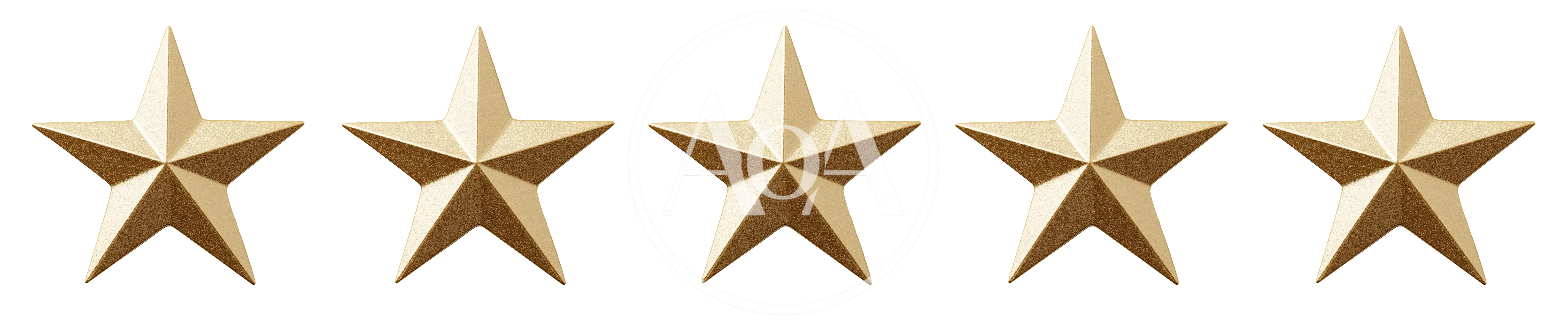 Five Golden Stars Rating Symbol