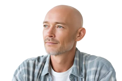 Portrait Of A Bald Man With A Beard