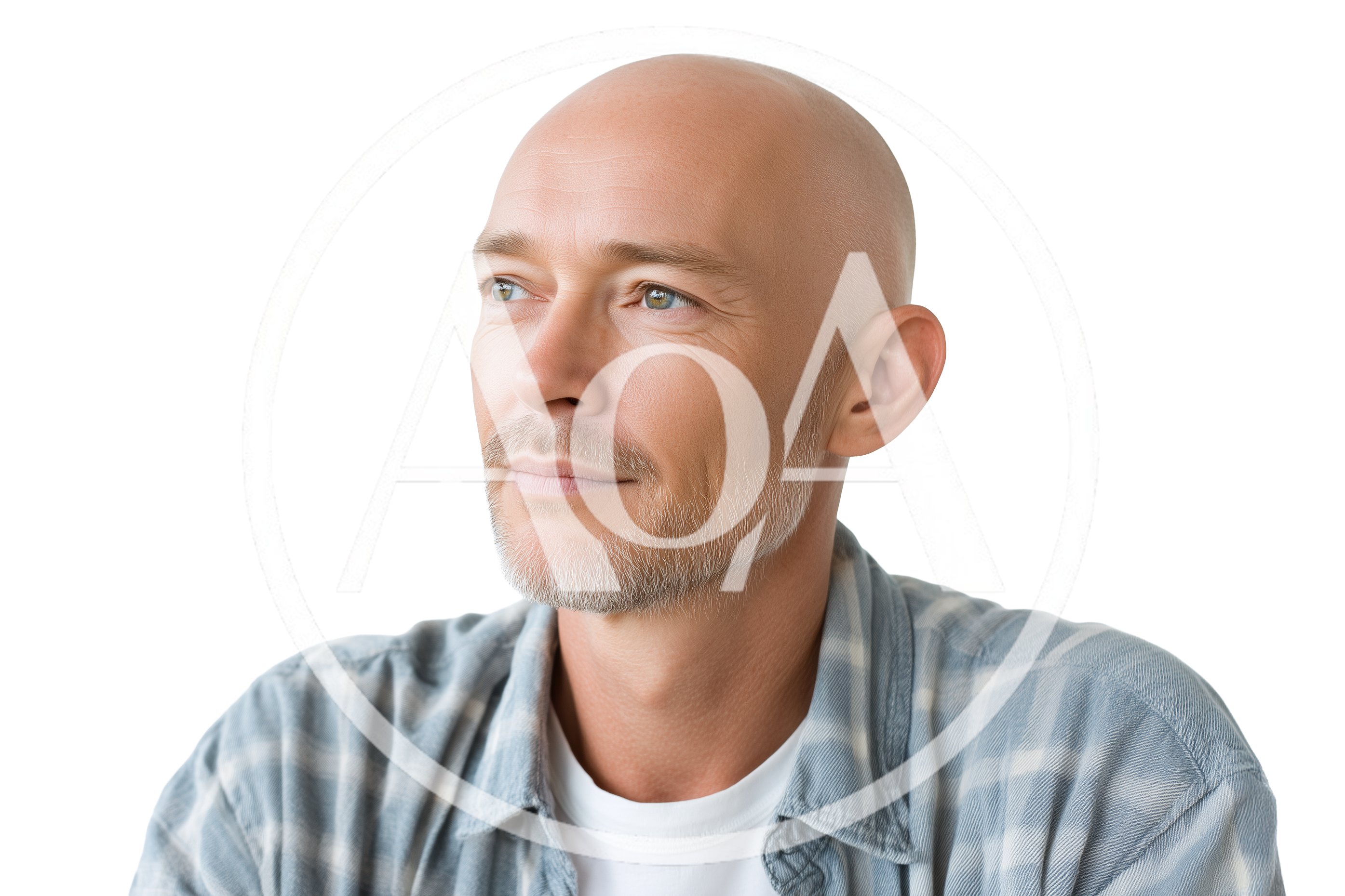 Portrait Of A Bald Man With A Beard
