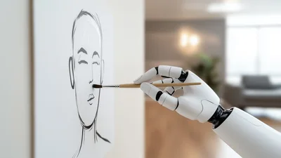 Robotic Hand Painting A Human Face Sketch