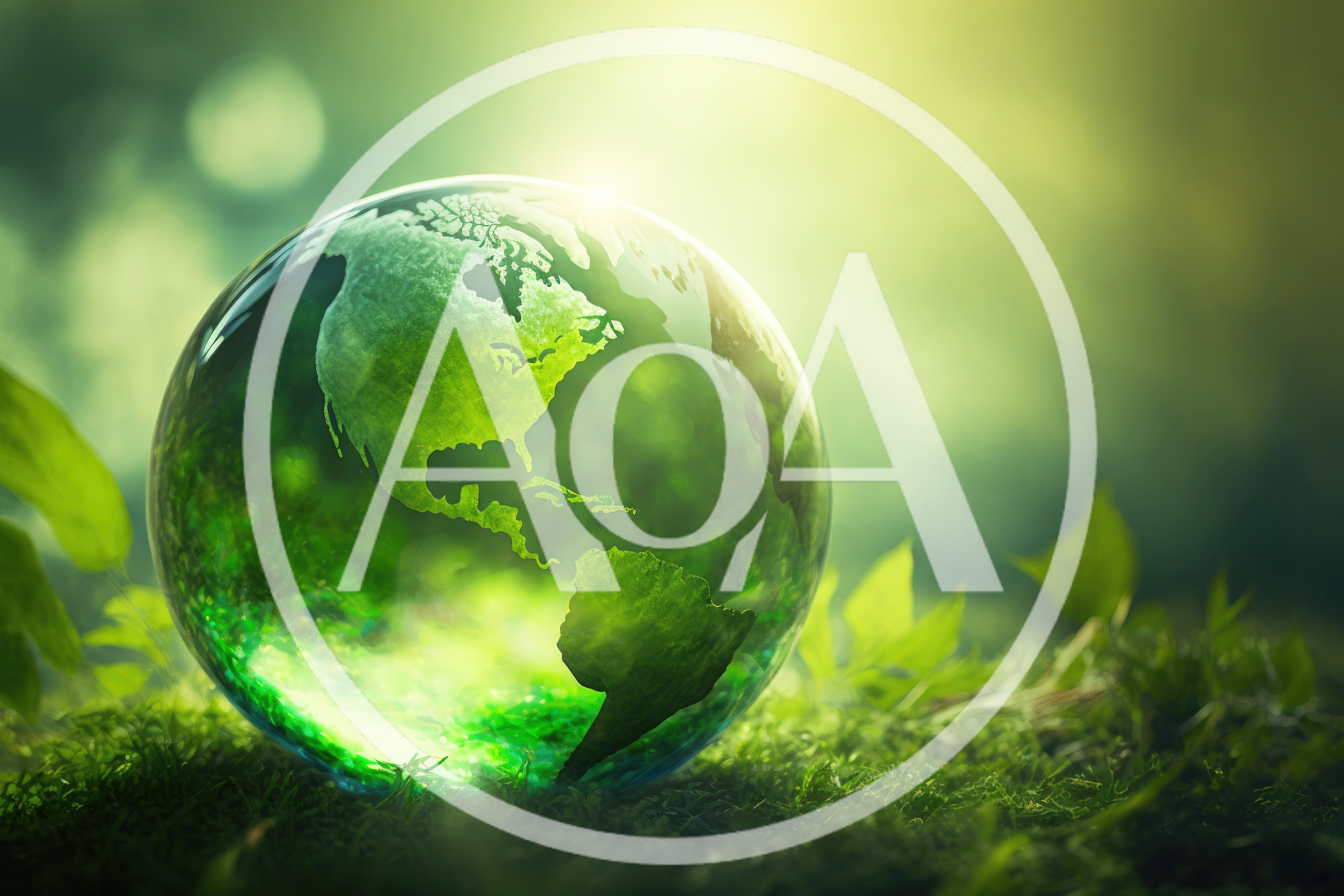 Glass Globe Resting On Lush Green Grass
