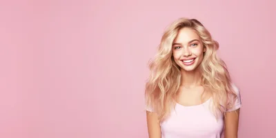 Portrait Of A Smiling Blonde Woman