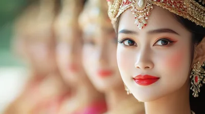 Portrait Of A Beautiful Thai Traditional Dancer