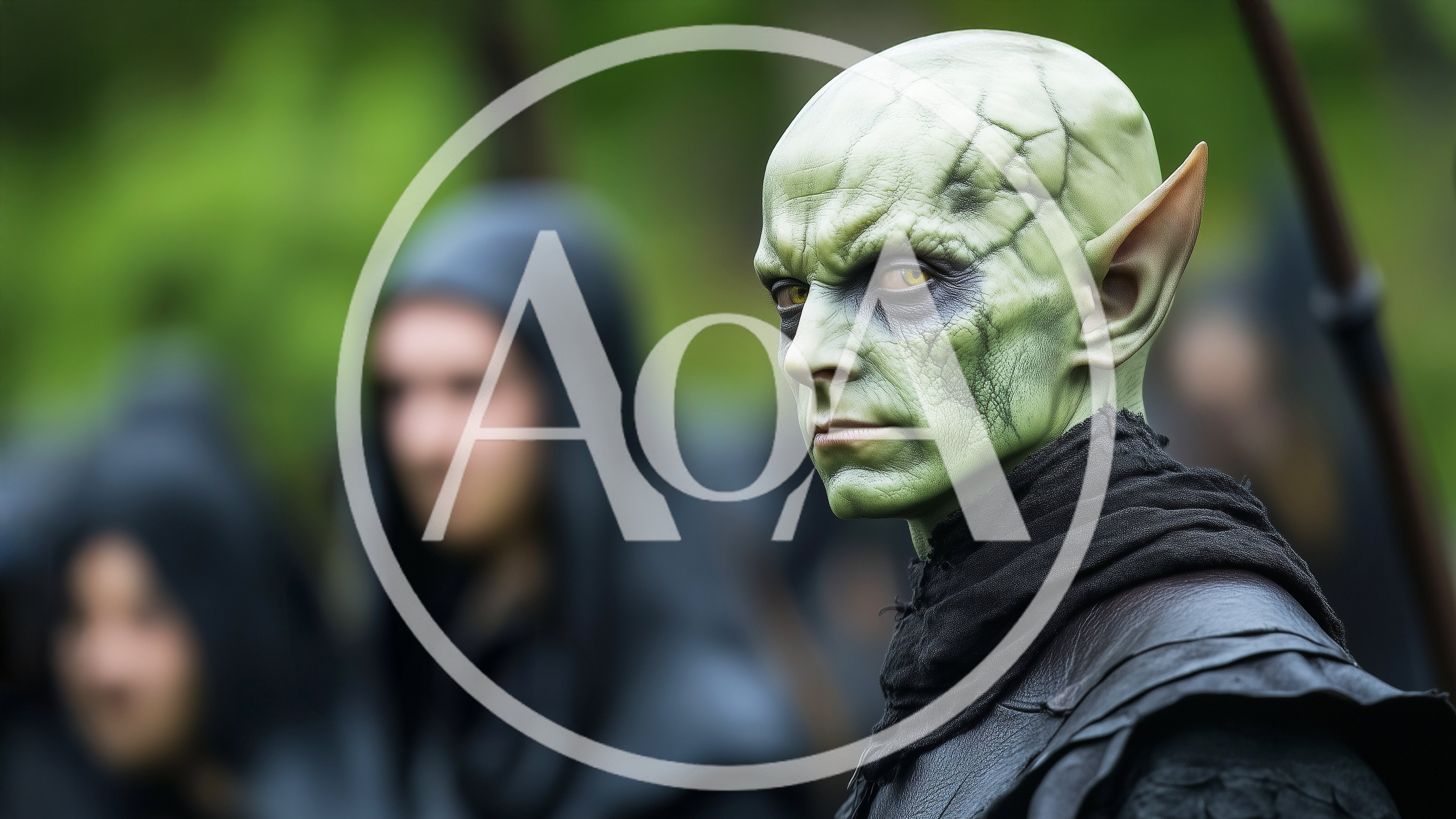 Green Skinned Fantasy Creature With Pointed Ears