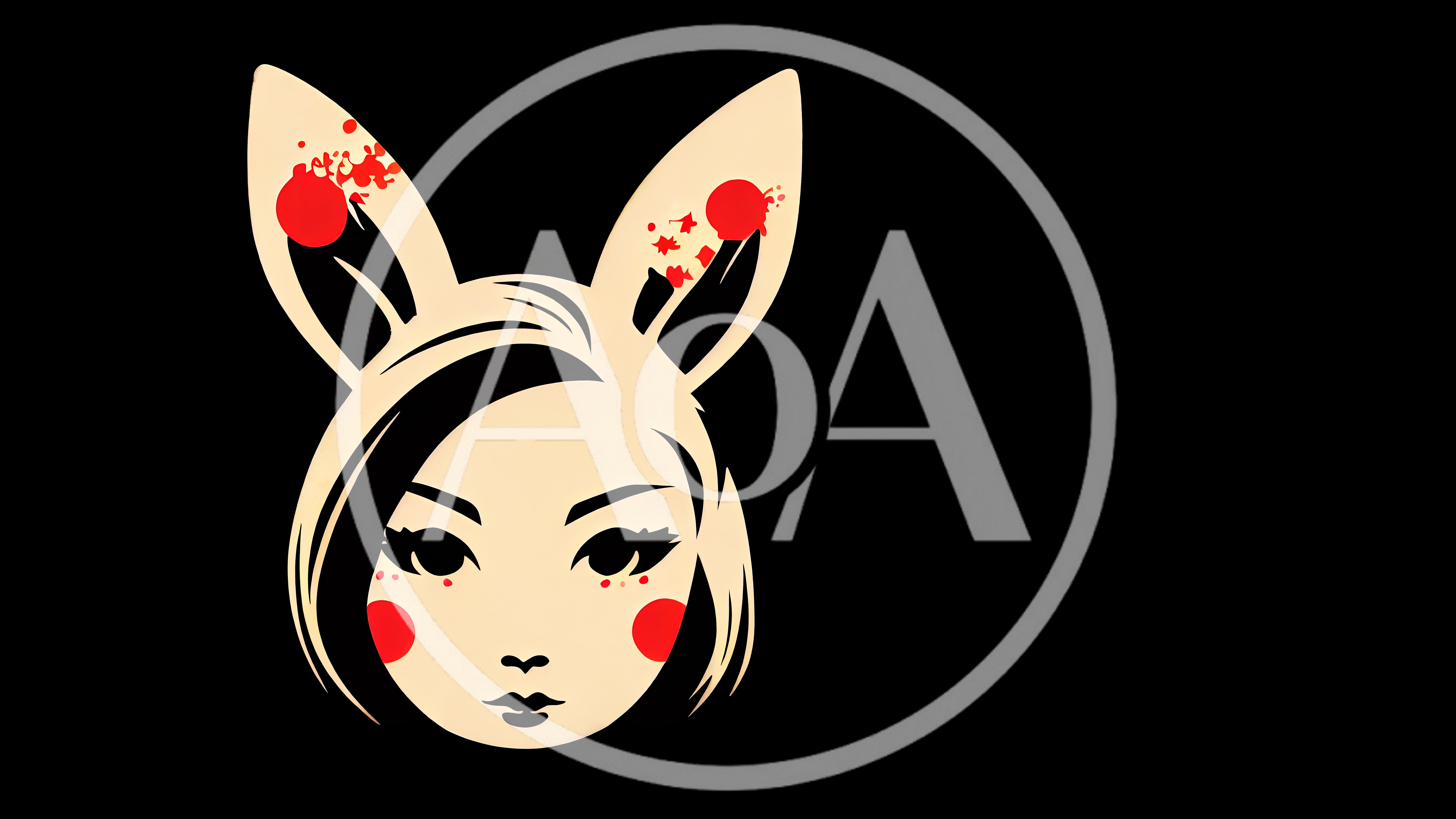 Stylized Illustration Of A Girl With Bunny Ears