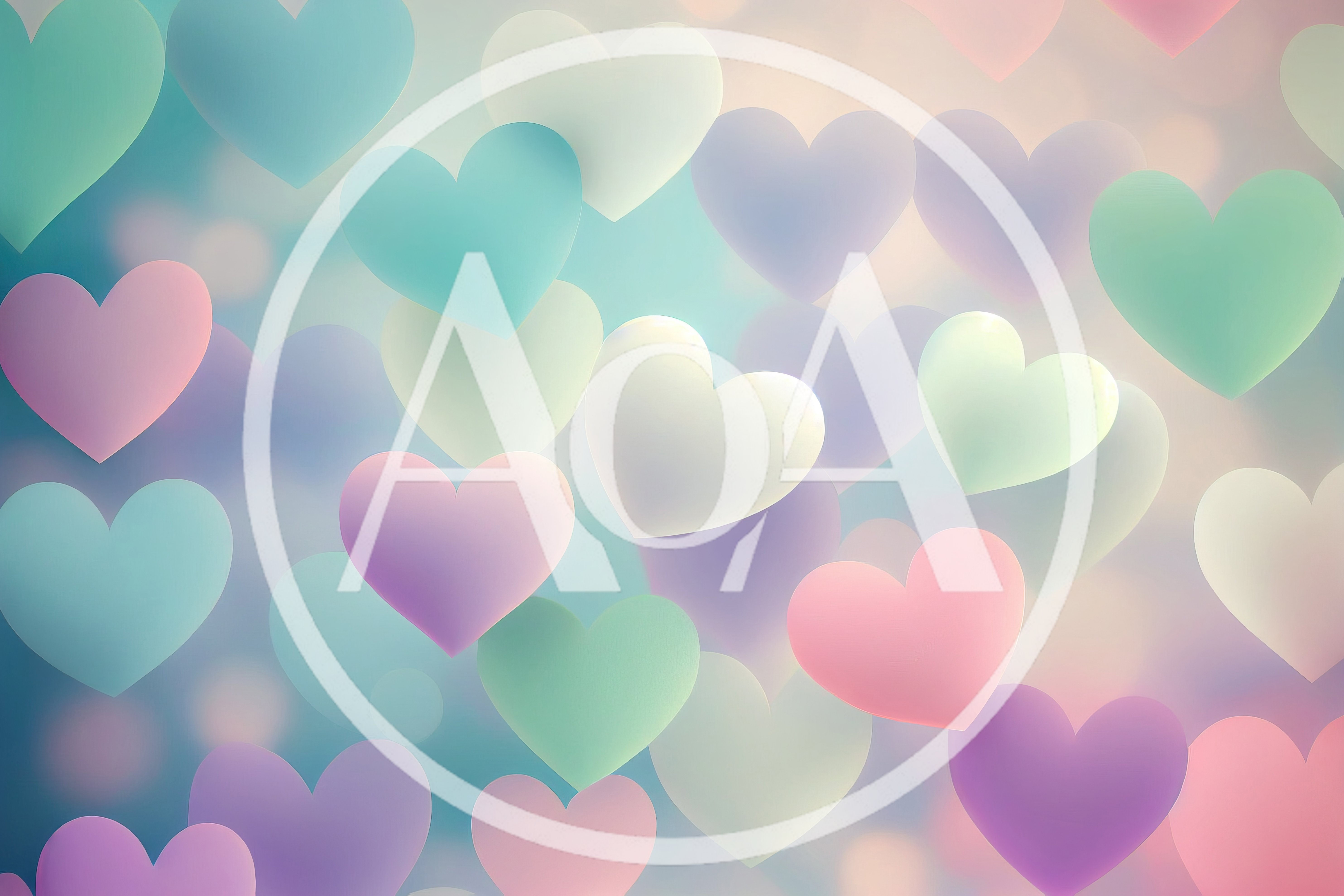 Pastel Heart Shapes Floating Background