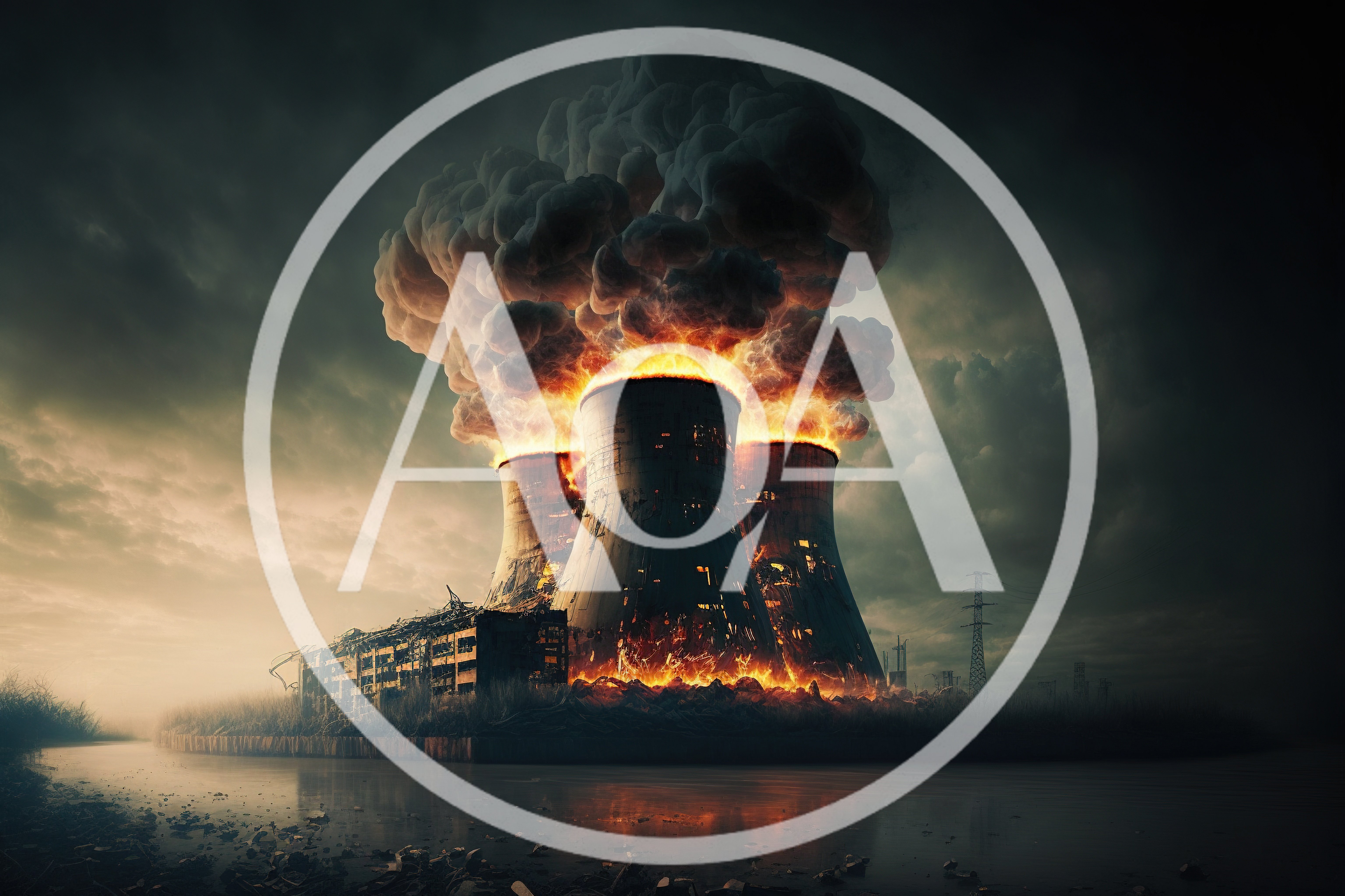 Nuclear Power Plant Cooling Towers Exploding In Flames