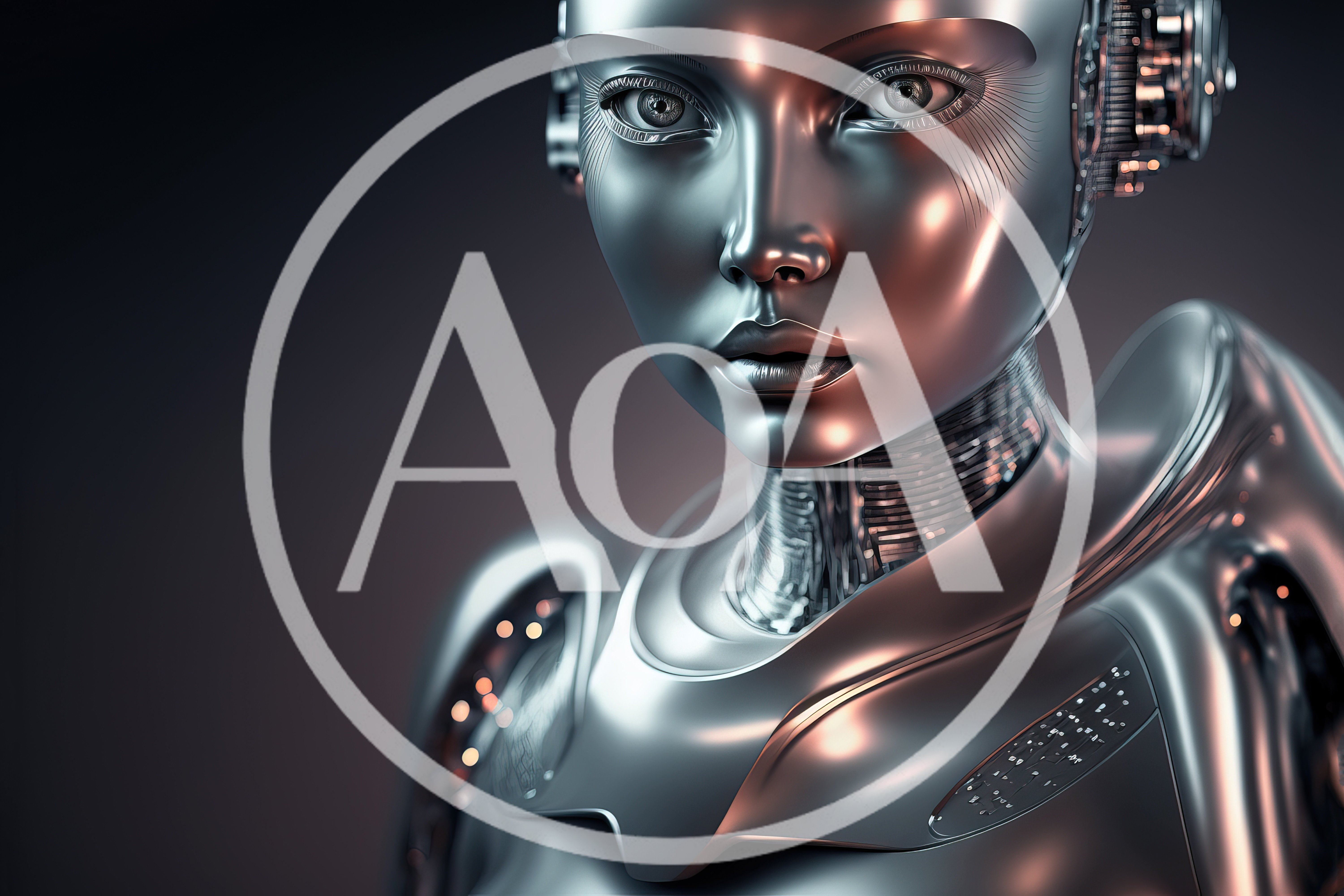 Futuristic Metallic Android Portrait With Intricate Mechanical Details