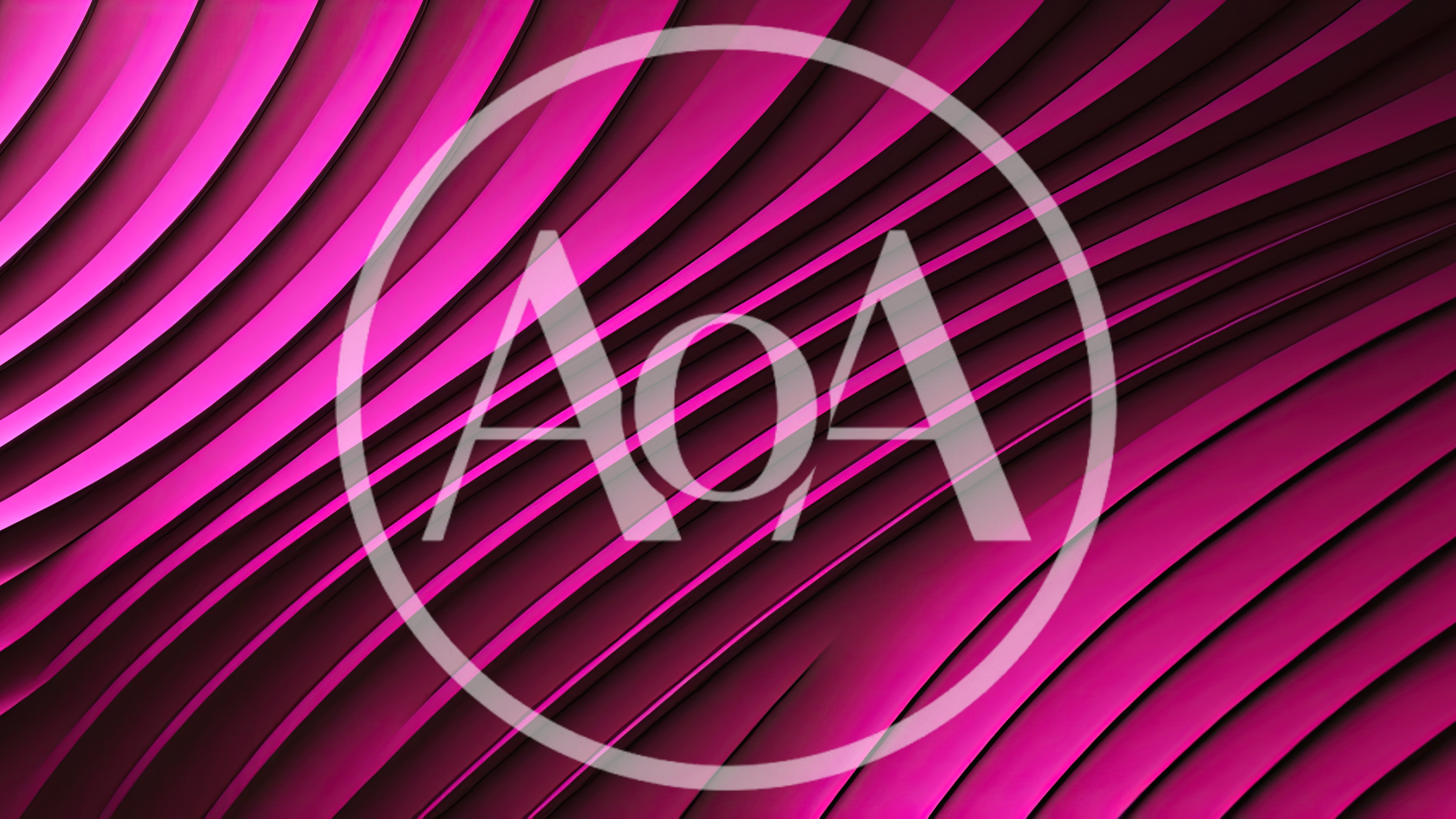 Abstract Pink Metallic Curved Ribbed Surface Background
