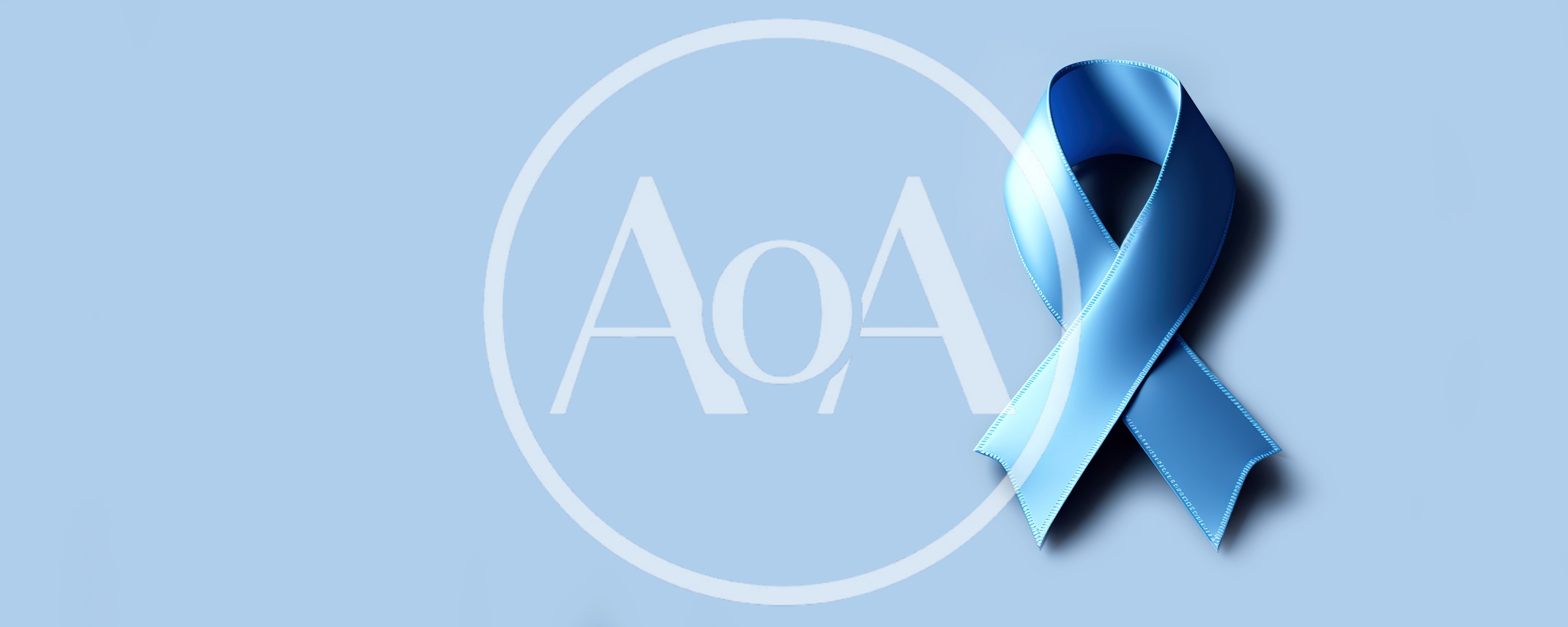 Light Blue Awareness Ribbon On Solid Background