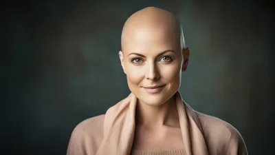 Portrait Of A Confident Bald Woman