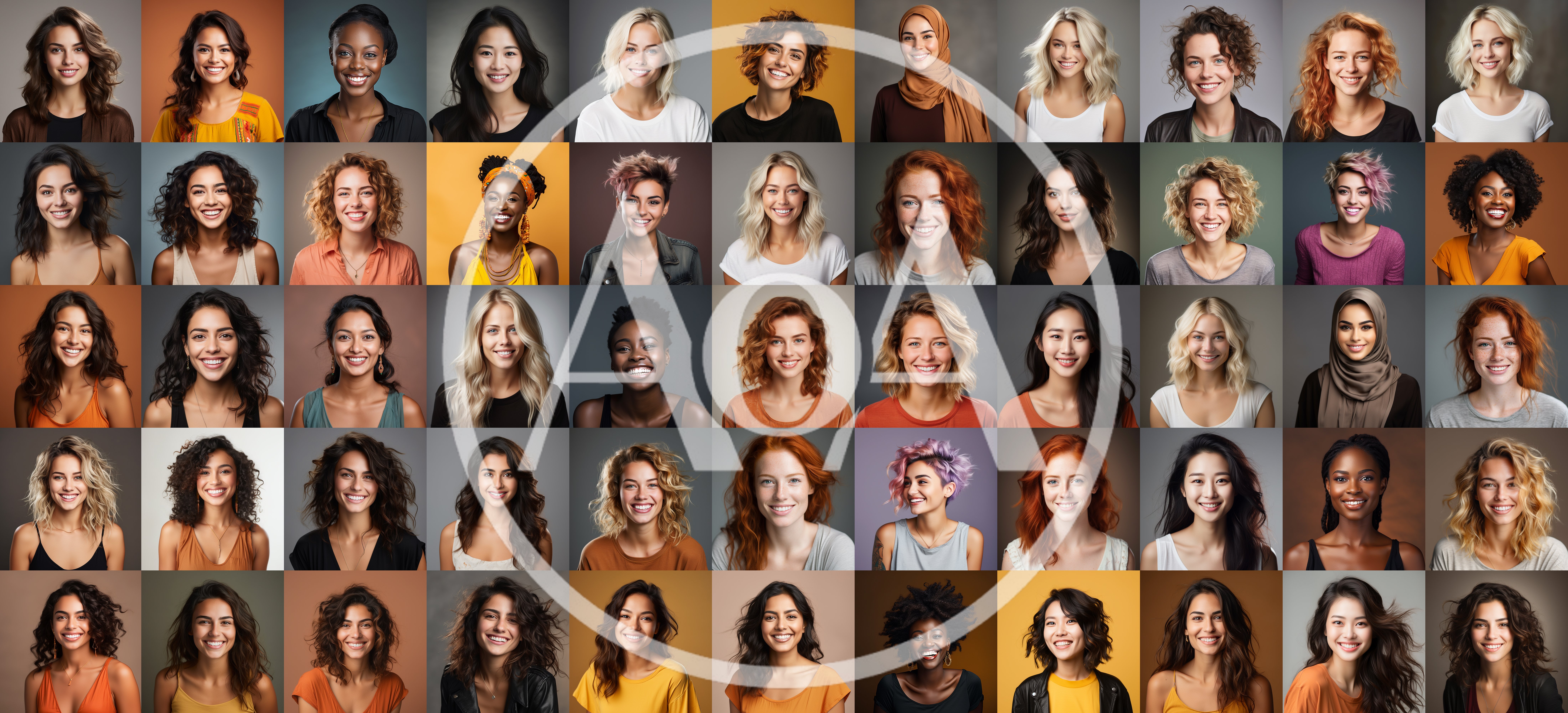 Diverse Collection Of Women Portraits In A Grid