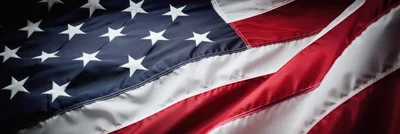Waving American Flag Close Up