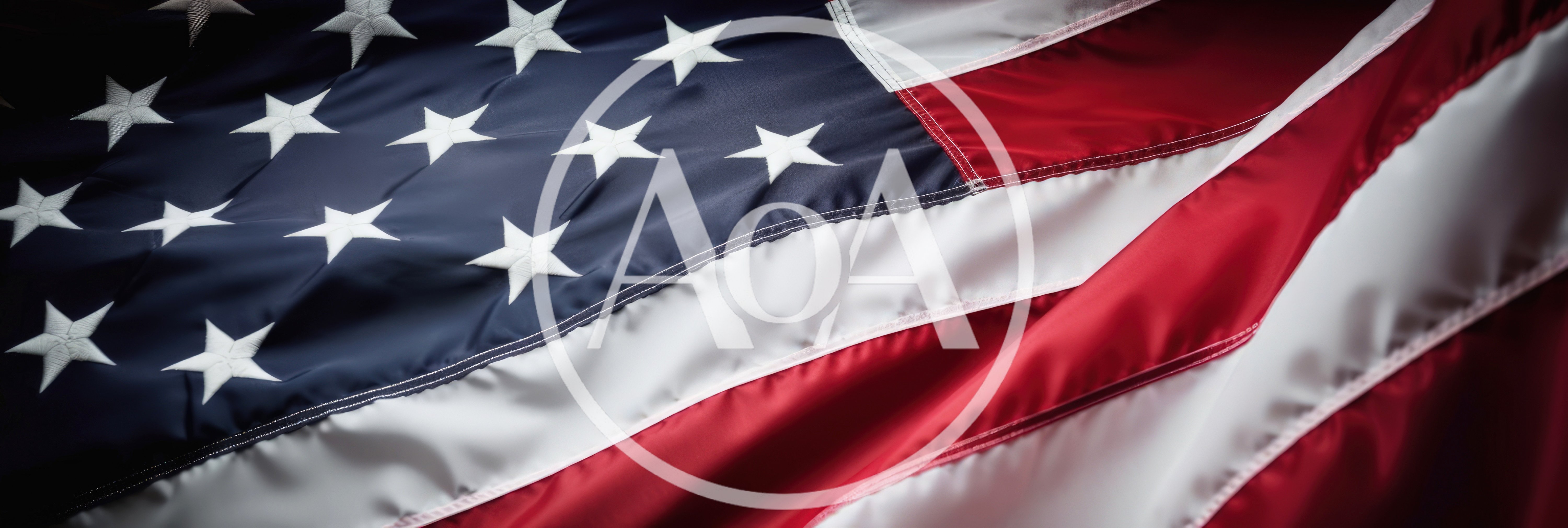 Waving American Flag Close Up