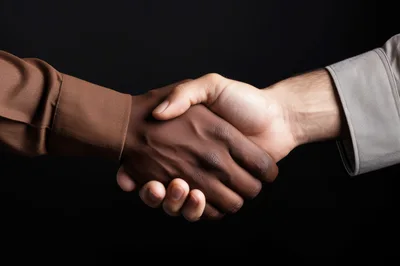 Diverse Business Professionals Shaking Hands
